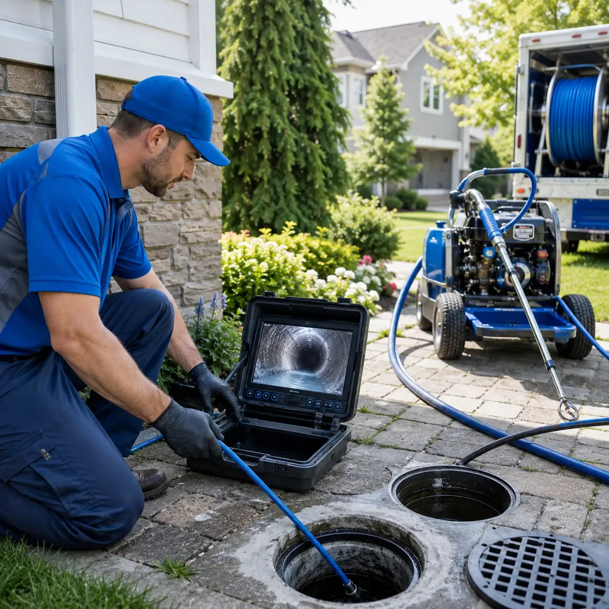 Outdoor drain cleaning professionals serving Plain, WI